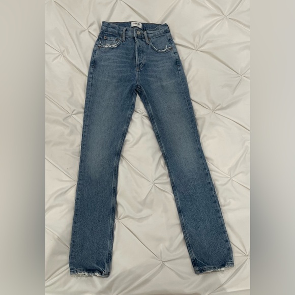 new, never worn agolde freya jean high rise slim sz 23 color quiver - Picture 2 of 16